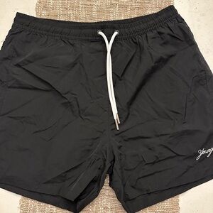 YoungLA Black Shorts with White Accents